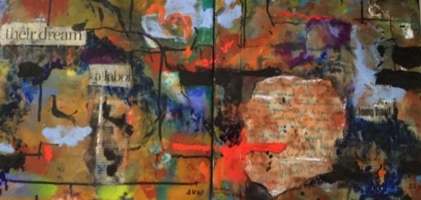 Their dream - A Long Haul, Encaustic By Joyce Van Horn