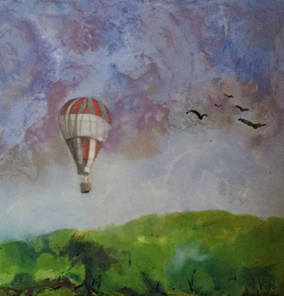 ENCAUSTIC WAX - UP, UP, AND AWAY